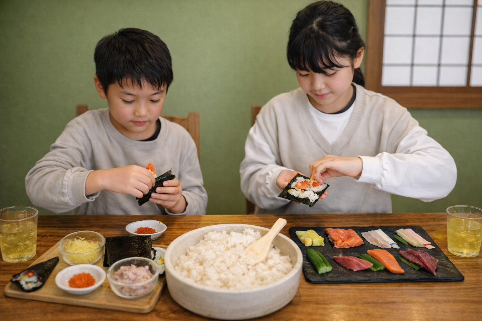 すしべんけい CAMP手巻き寿司セット案内POP